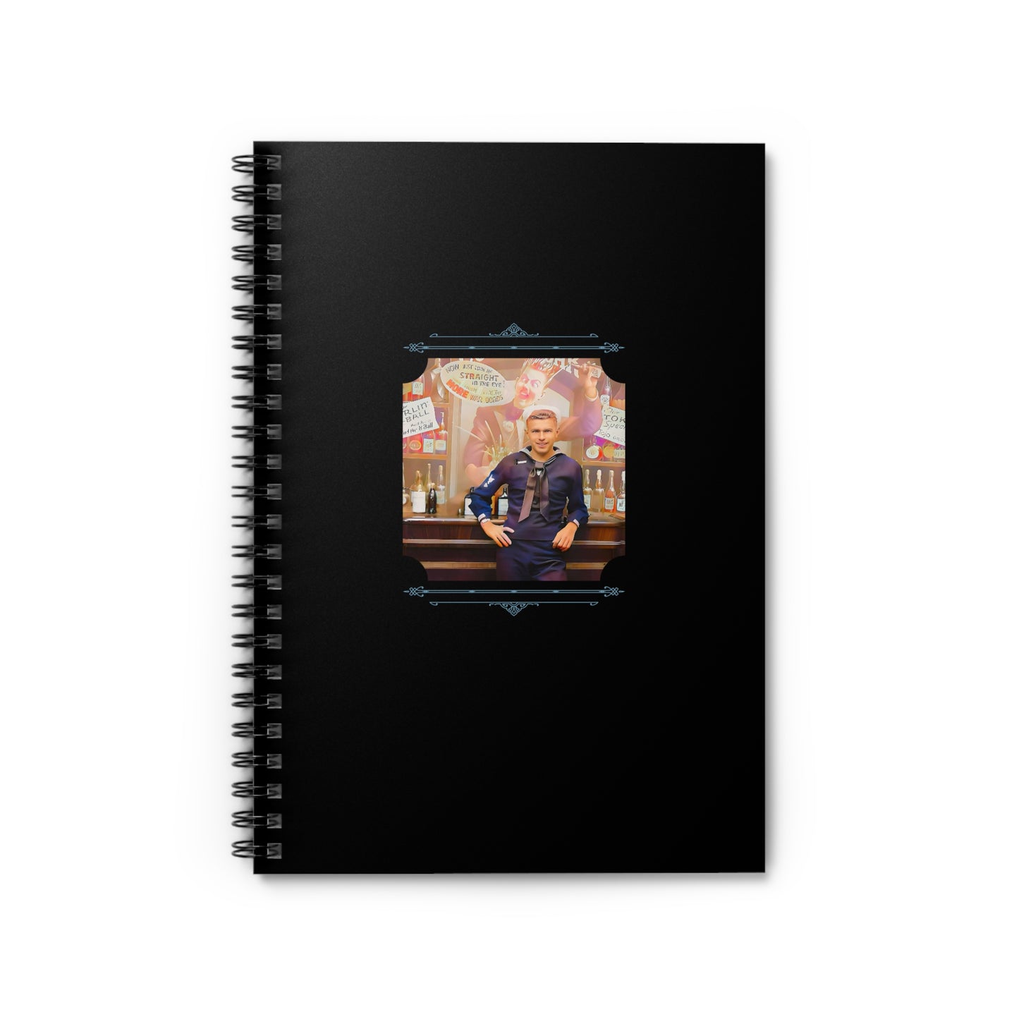 Vintage Photo - celibataire 006 | Spiral Notebook - Ruled Line