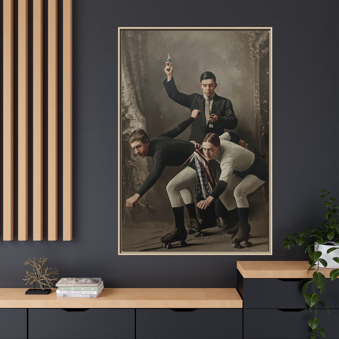 athlétisme 020 | Framed Vintage Photo - Matte Canvas