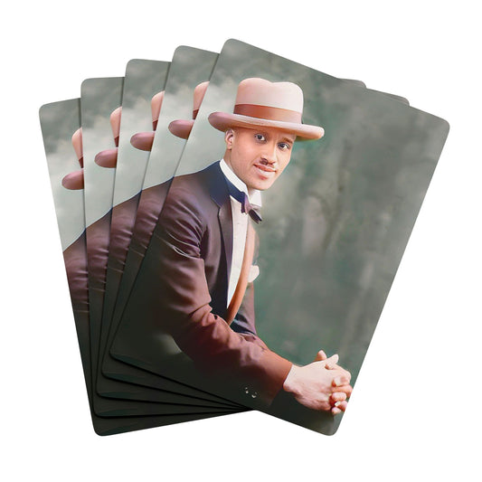 Vintage photo of an African American gentleman in a sharp suit and fedora, capturing elegance, style, and LGBTQ+ history.