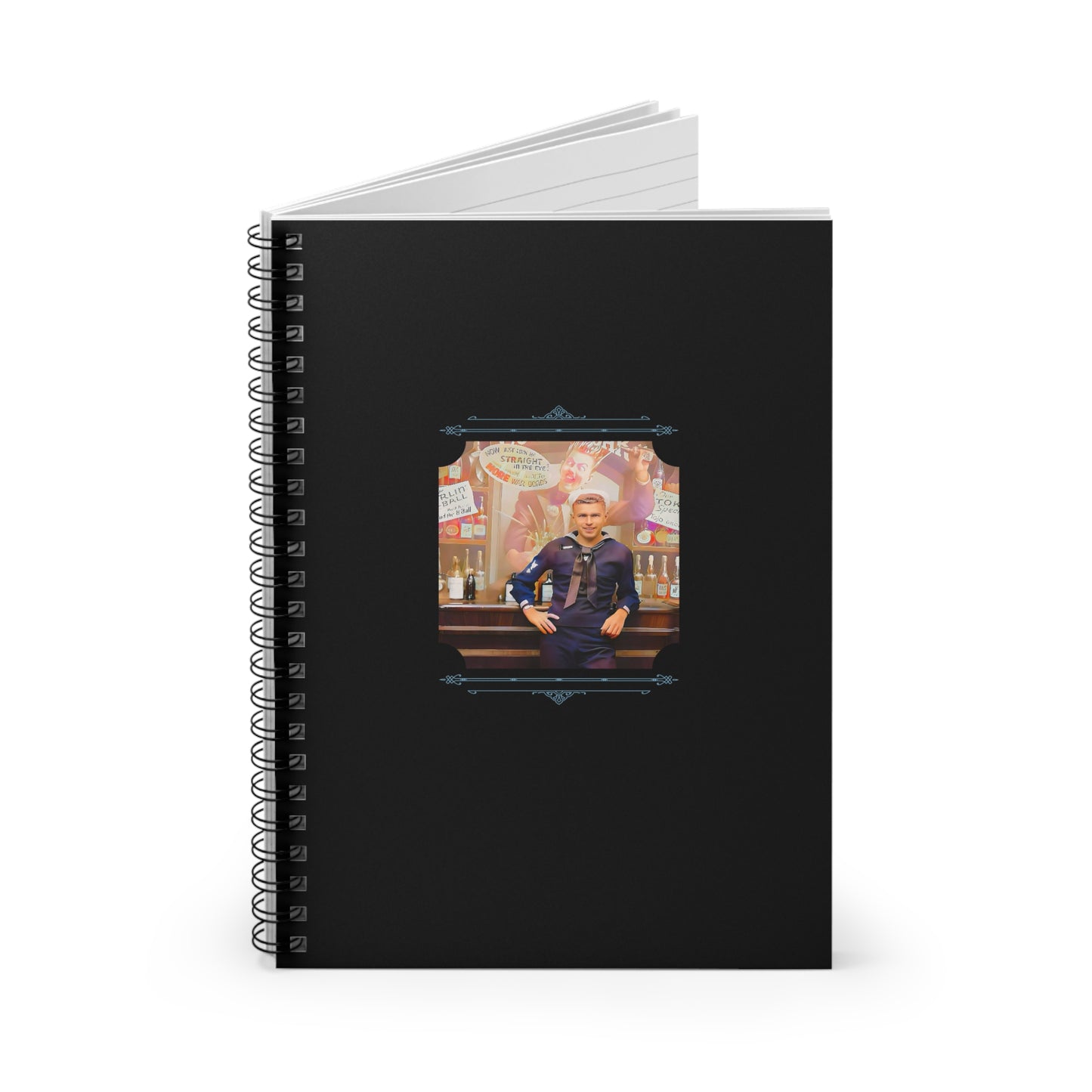 Vintage Photo - celibataire 006 | Spiral Notebook - Ruled Line