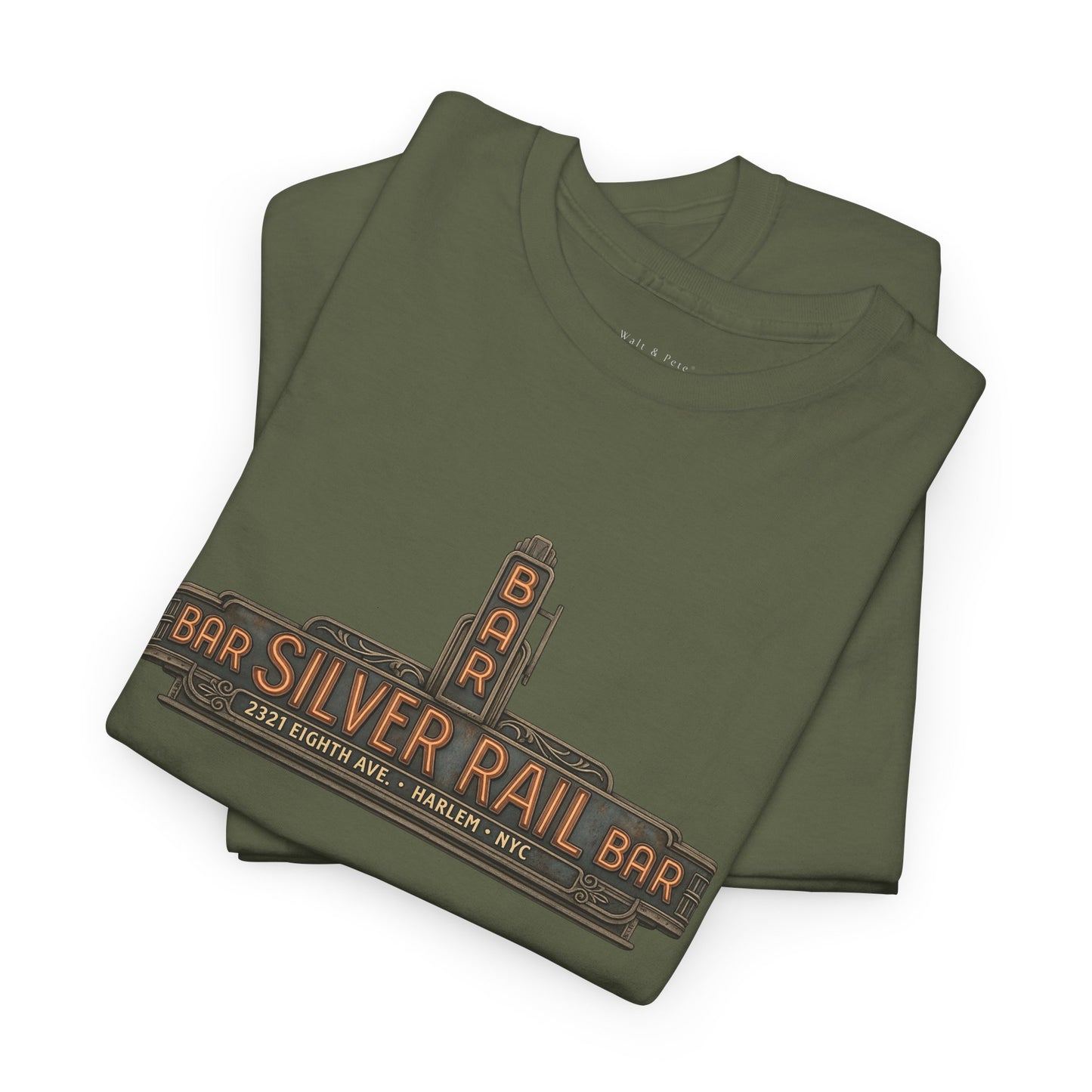 Silver Rail Bar Harlem LGBTQ Nightlife T-Shirt | Vintage Neon Sign Queer History Tee