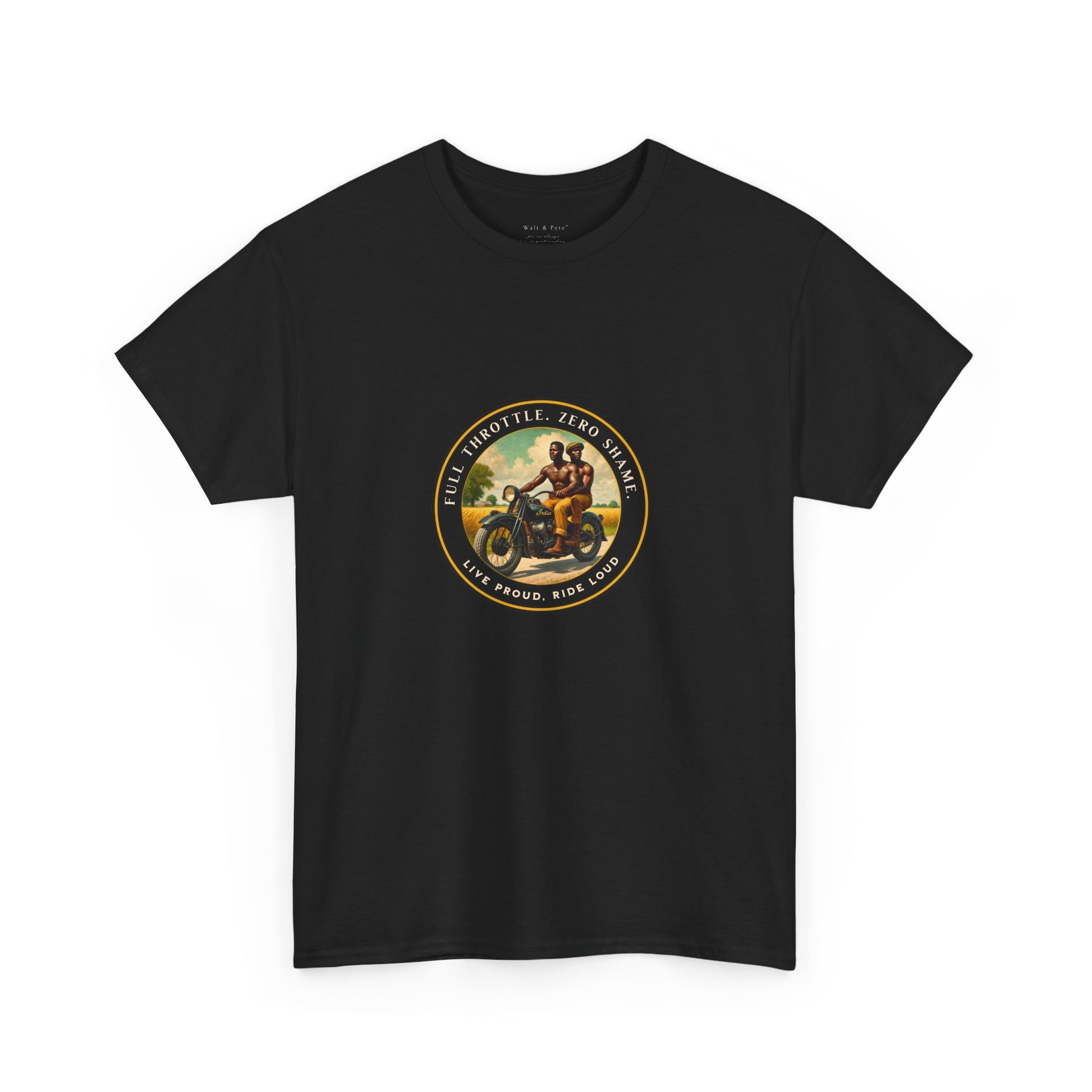 “Full Throttle. Zero Shame.” 01 | Motorcycle Pride T-Shirt