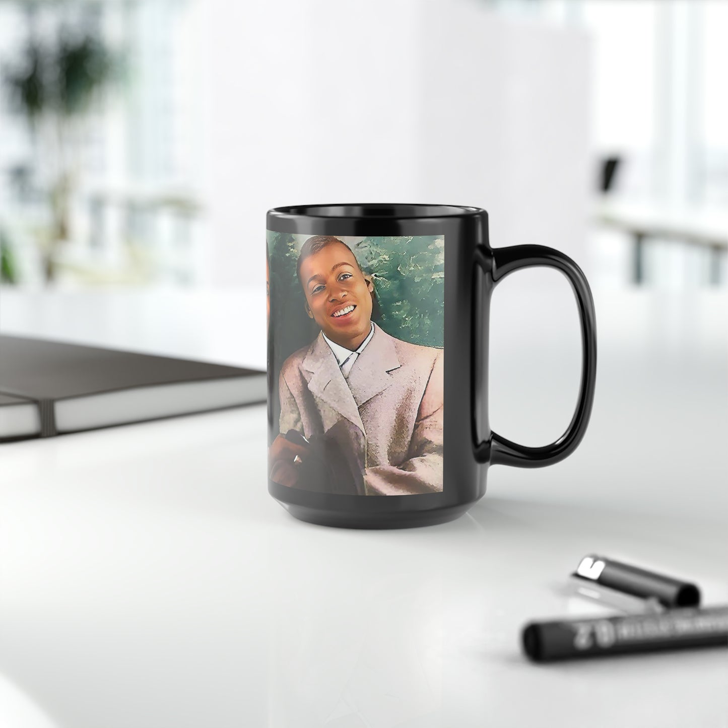 paire 095 | Black Mug, 15oz Gay Black Wedding Birthday Present Couple Boyfriends Queer LGBTQ Gift
