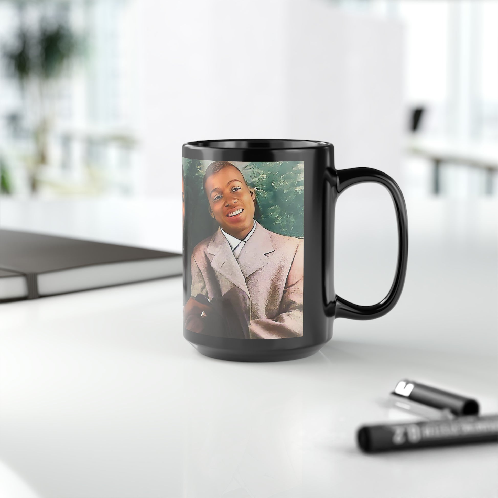 paire 095 | Black Mug, 15oz Gay Black Wedding Birthday Present Couple Boyfriends Queer LGBTQ Gift