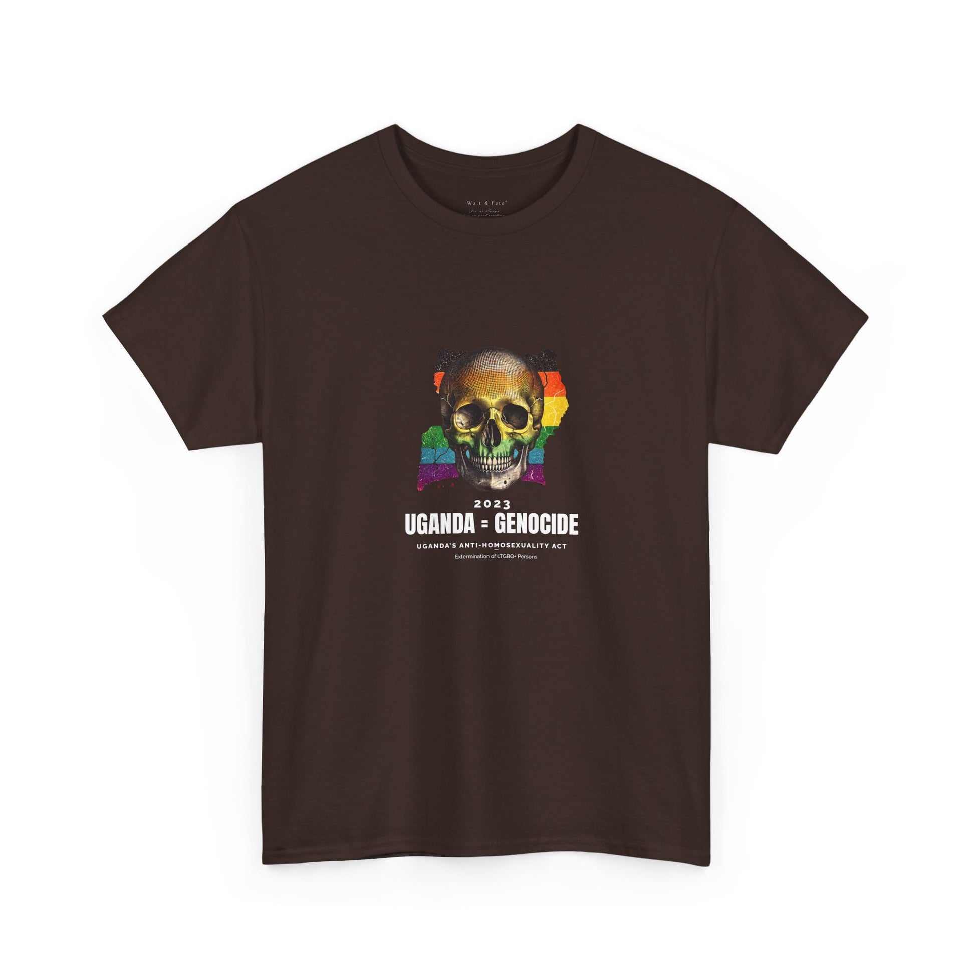 Uganda = Genocide | Activist T-Shirt Pride LGBTQ Execution Elimination Discrimination Gay T-Shirt