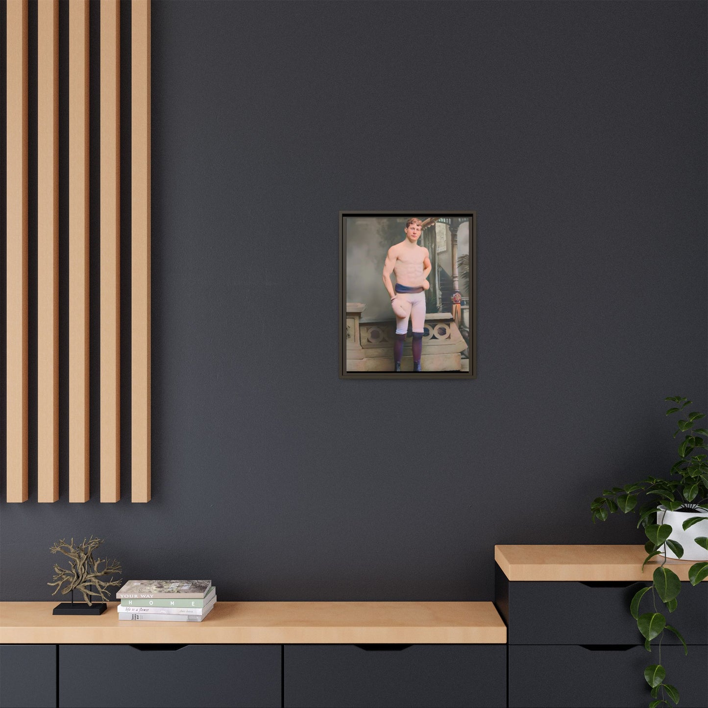 A striking vintage portrait of Otto, a historic Manhattan boxer in gloves and stance. This framed matte canvas print is ideal for boxing fans, sports history lovers, and collectors of retro athletic decor.