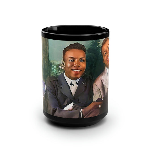 paire 095 | Black Mug, 15oz Gay Black Wedding Birthday Present Couple Boyfriends Queer LGBTQ Gift