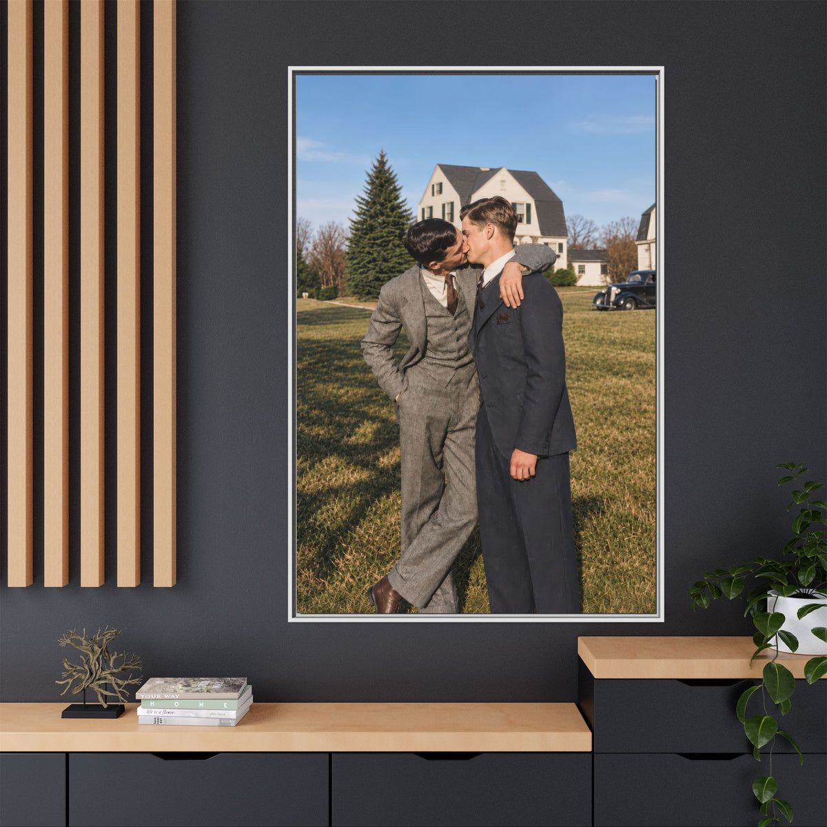paire 005 | Framed Vintage Photo - Matte Canvas