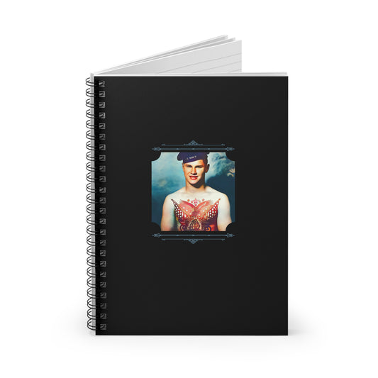Vintage Photo - celibataire 037 | Spiral Notebook - Ruled Line