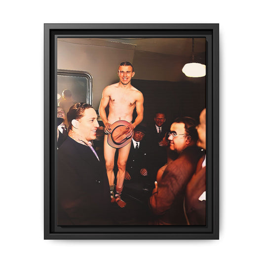 A restored vintage portrait of Jimmy, a dancer at The Slide in New York. This framed matte canvas captures LGBTQ+ history, vibrant nightlife, and the spirit of performance.