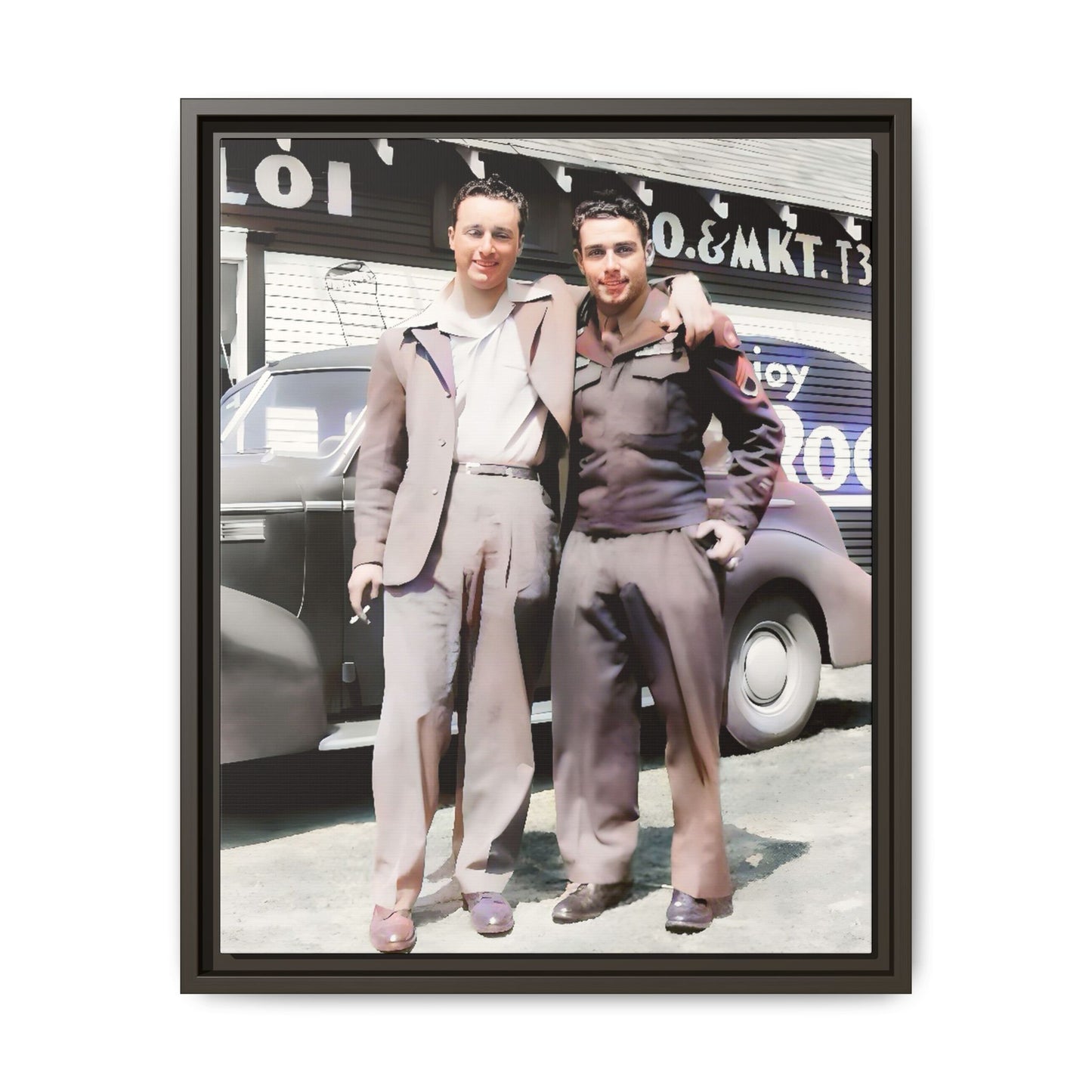 paire 068 | Framed Vintage Photo - Matte Canvas