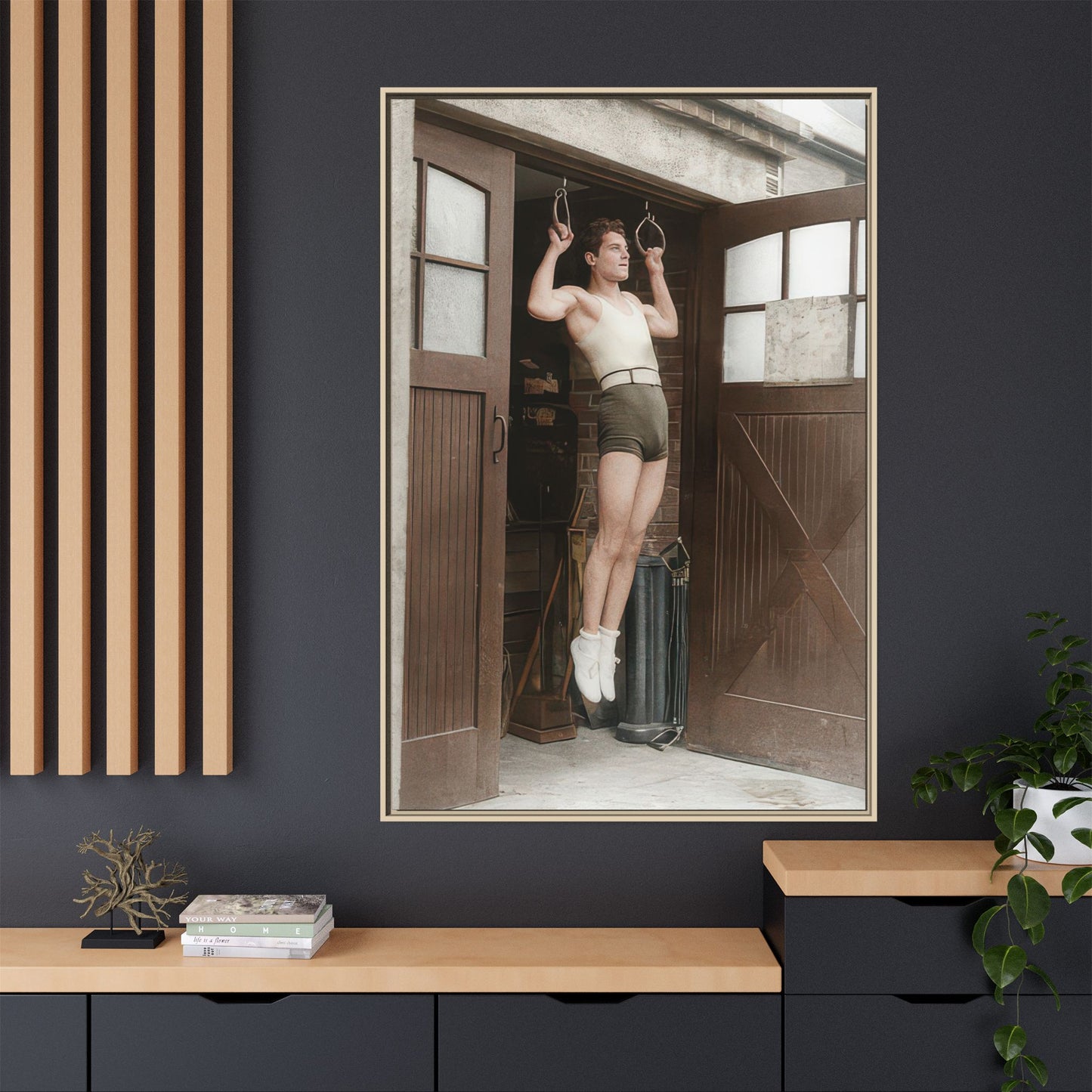 athlétisme 031 | Framed Vintage Photo - Matte Canvas