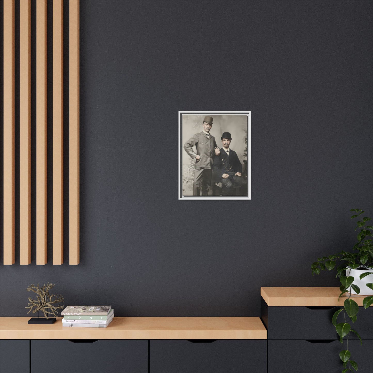 paire 068 | Framed Vintage Photo - Matte Canvas