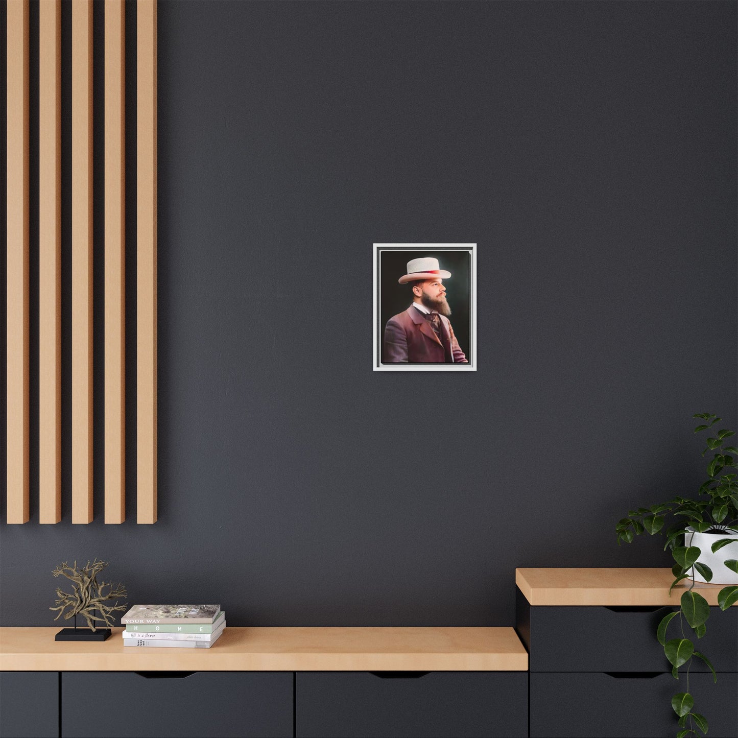 A restored Belle Époque portrait of Jean-Etienne from Le Marais, Paris. This framed matte canvas print captures the sophistication, elegance, and charm of vintage Parisian culture, making it a timeless addition to any home or gallery space.