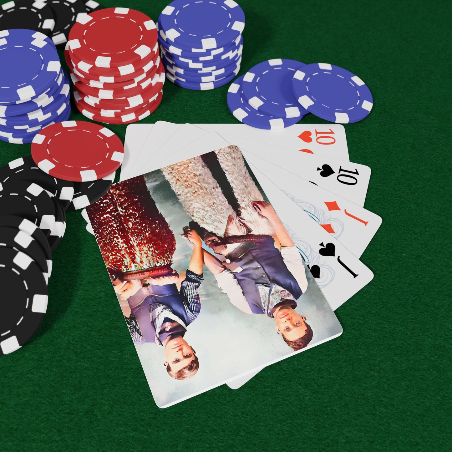 A restored vintage photo of a gay cowboy couple standing hand in hand, capturing Queer love and resilience in the Old West.