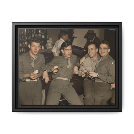 hommes 030 | Framed Vintage Photo - Matte Canvas