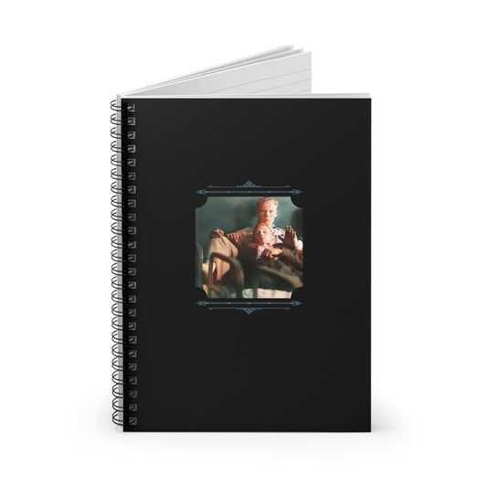 vintage gay couple, lgbtq injury photo, support and resilience notebook, queer historical image