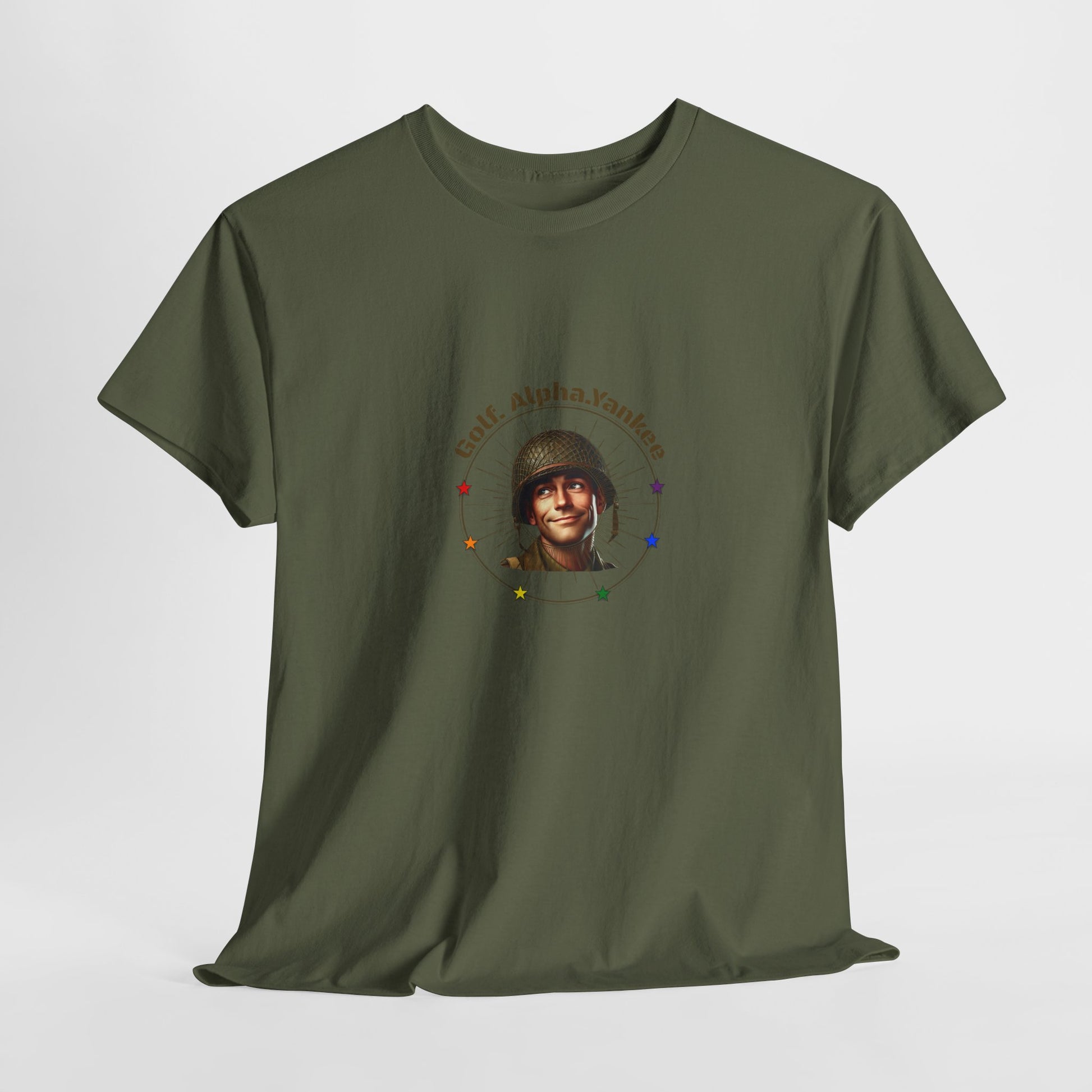 Proud Patriot - Golf. Alpha.Yankee | Pride T-Shirt Gay Vet Veteran USMC USN USA Vintage Enlisted