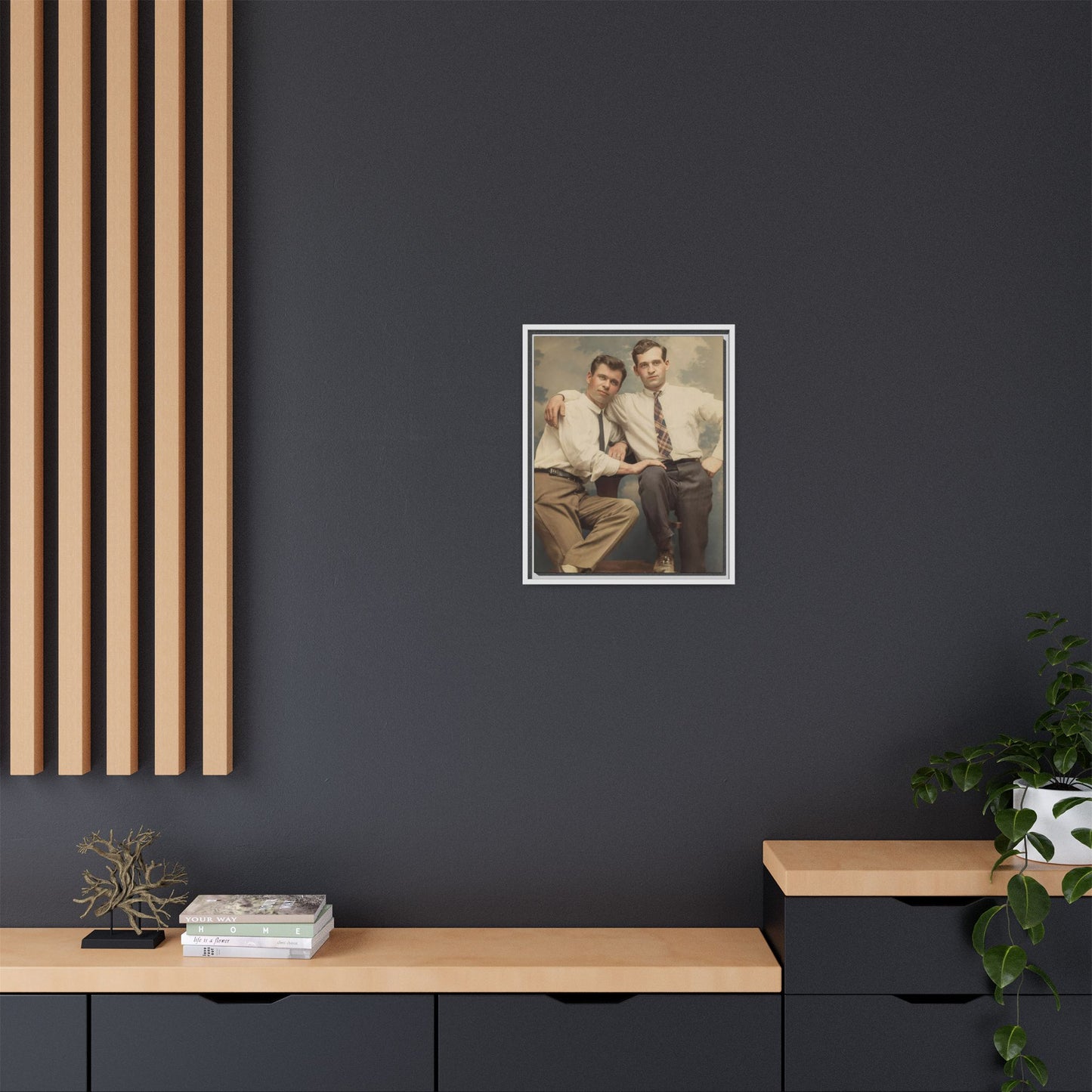 paire 069 | Framed Vintage Photo - Matte Canvas