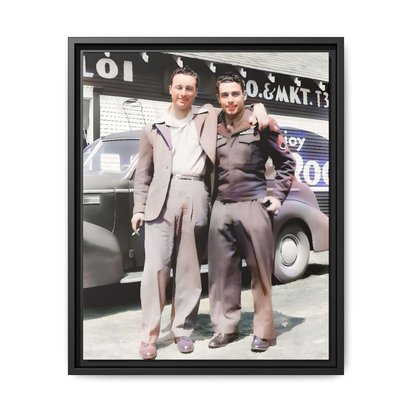 paire 068 | Framed Vintage Photo - Matte Canvas