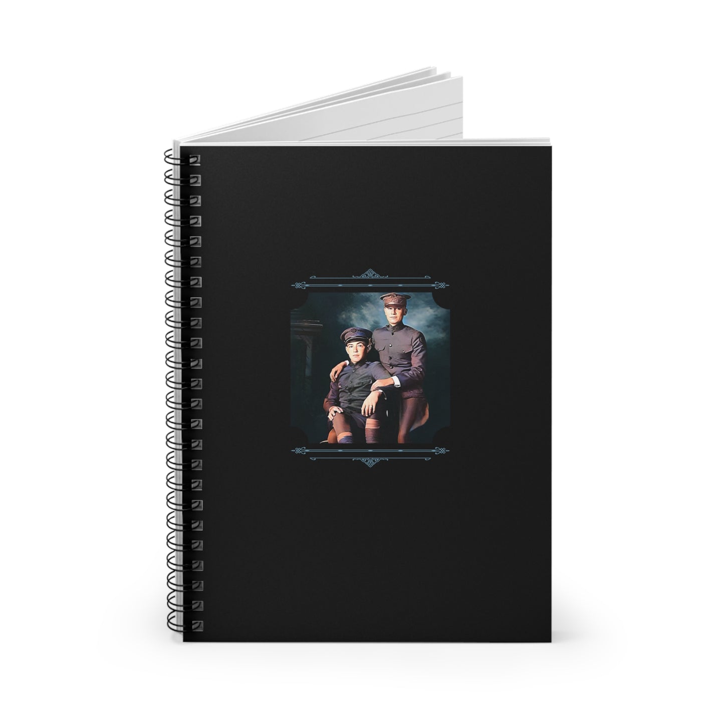 vintage marine notebook, gay military portrait, ww1 gay couple, queer history journal