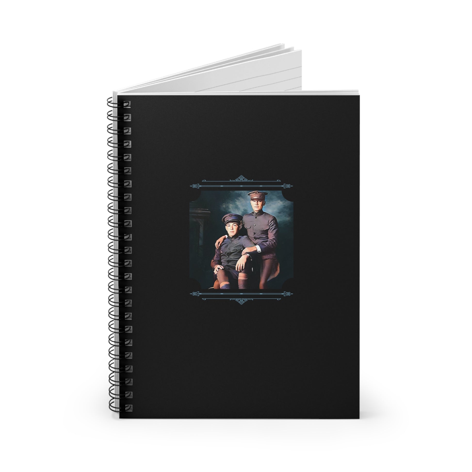 vintage marine notebook, gay military portrait, ww1 gay couple, queer history journal