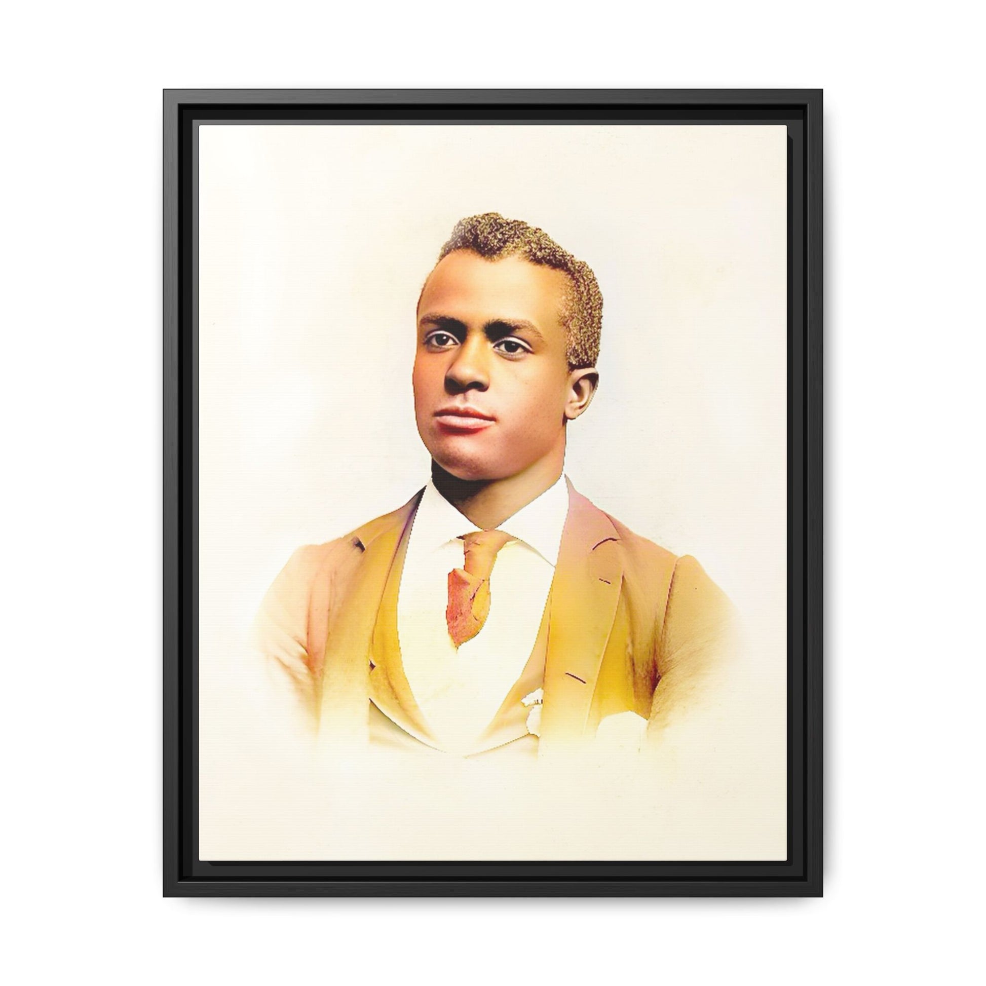Vintage Gentleman Portrait | St. Louis Missouri | Classic Elegance Art | Framed Matte Canvas Print