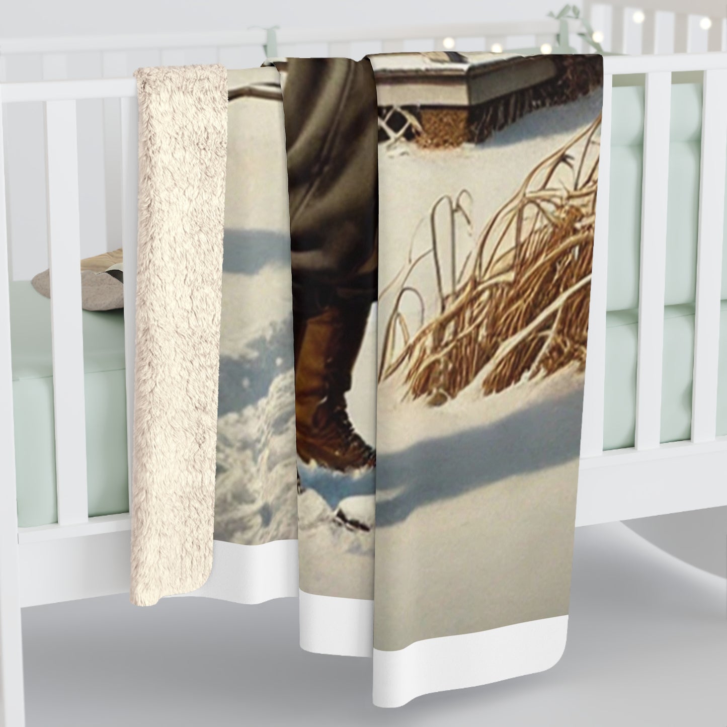 Heirloom Sherpa Blanket – Missing Grant 012 Figure Premium fleece throw · 50x60, 60x80