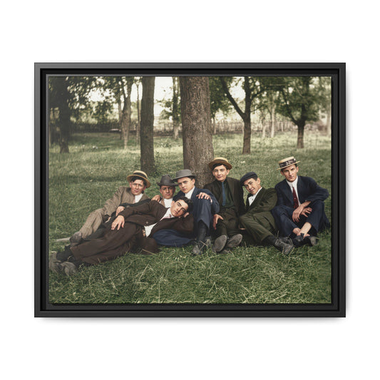 hommes 005 | Framed Vintage Photo - Matte Canvas
