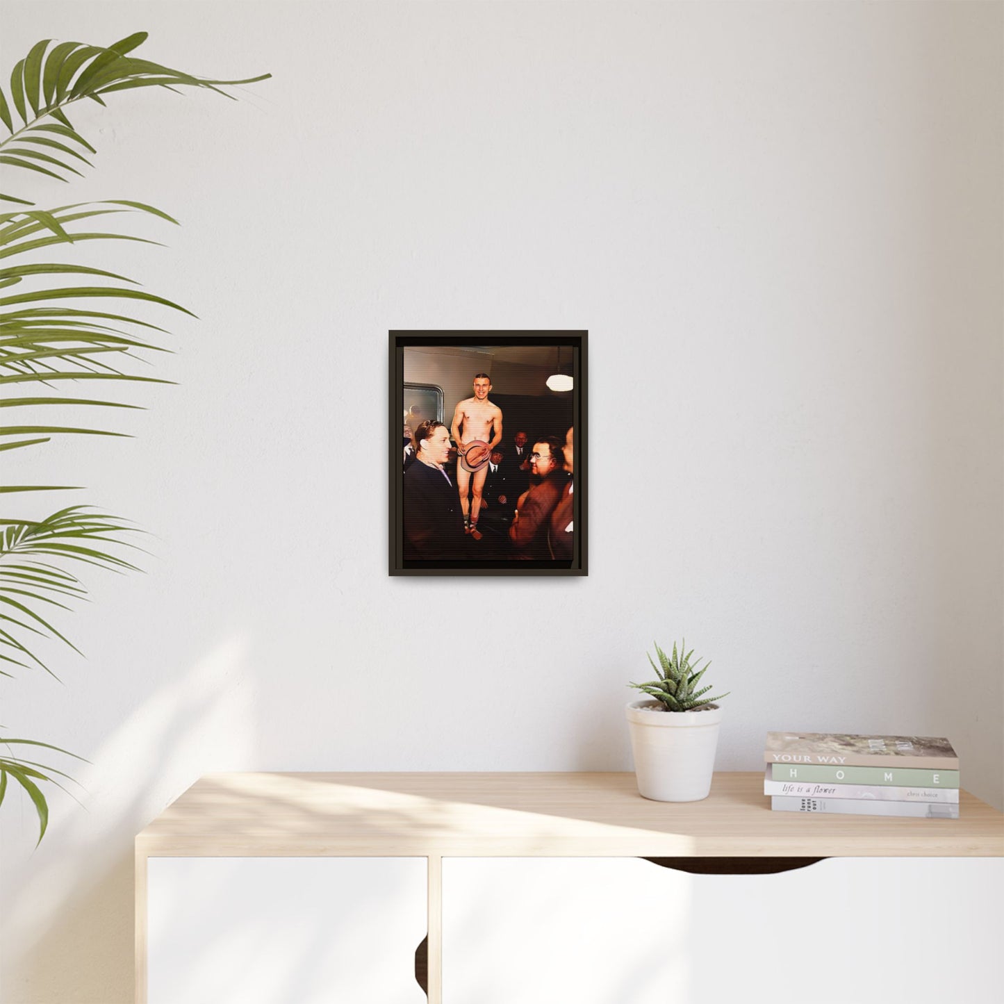 A restored vintage portrait of Jimmy, a dancer at The Slide in New York. This framed matte canvas captures LGBTQ+ history, vibrant nightlife, and the spirit of performance.