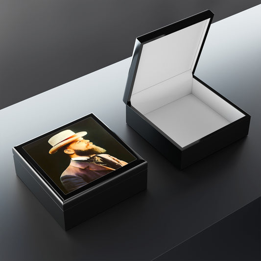 celibataire 014 | Keepsake Box Vintage French Male Fedora Hat Beard Mustache Gay Queer Pride