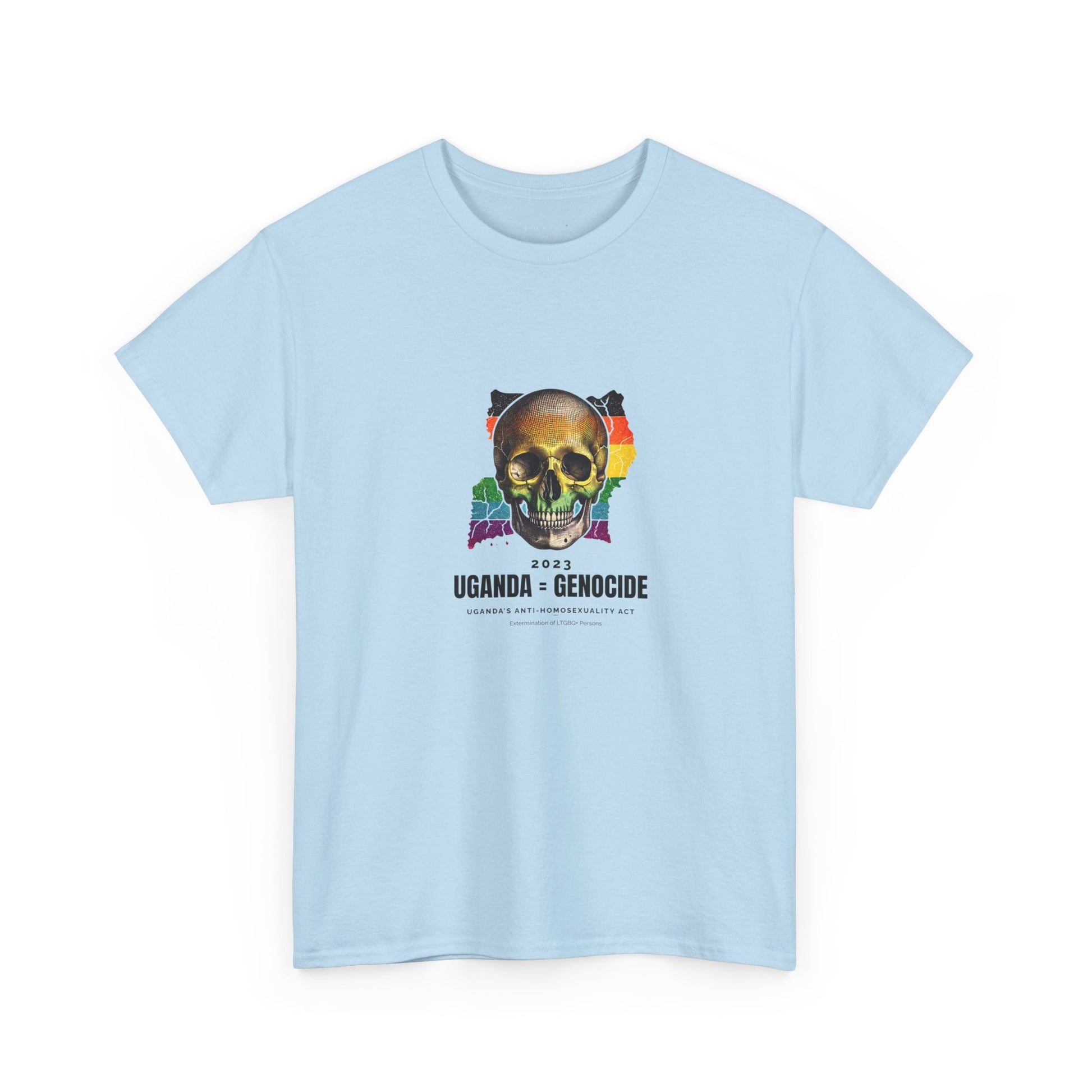 Uganda = Genocide | Activist T-Shirt Pride LGBTQ Execution Elimination Discrimination Gay T-Shirt