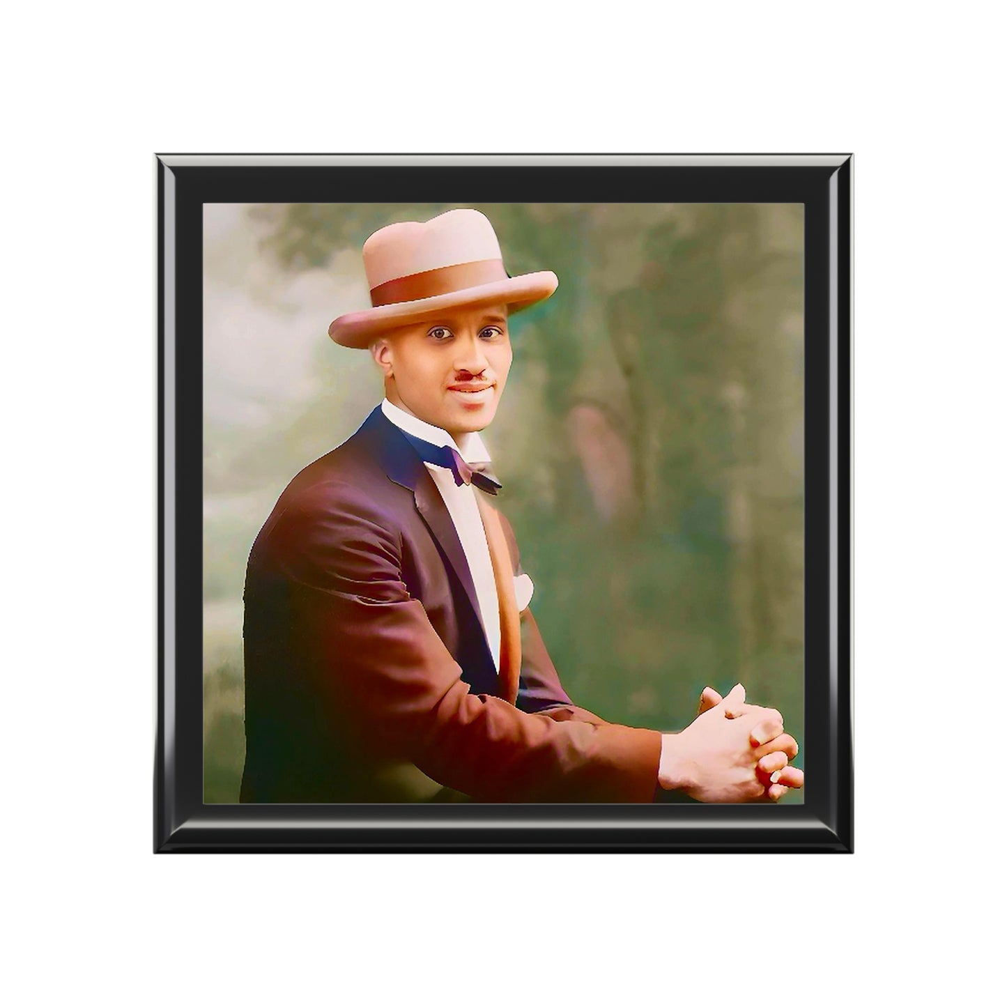 celibataire 004 | Keepsake Box Vintage Black Afro American Man Male Fedora 1915 Dandy Queer