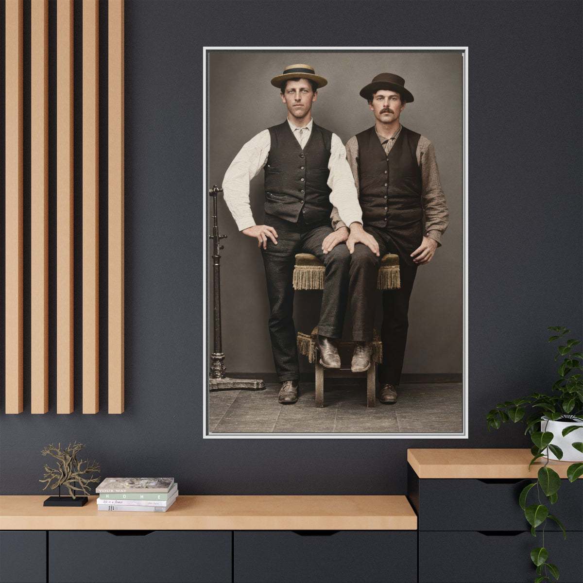 paire 163 | Framed Vintage Photo - Matte Canvas