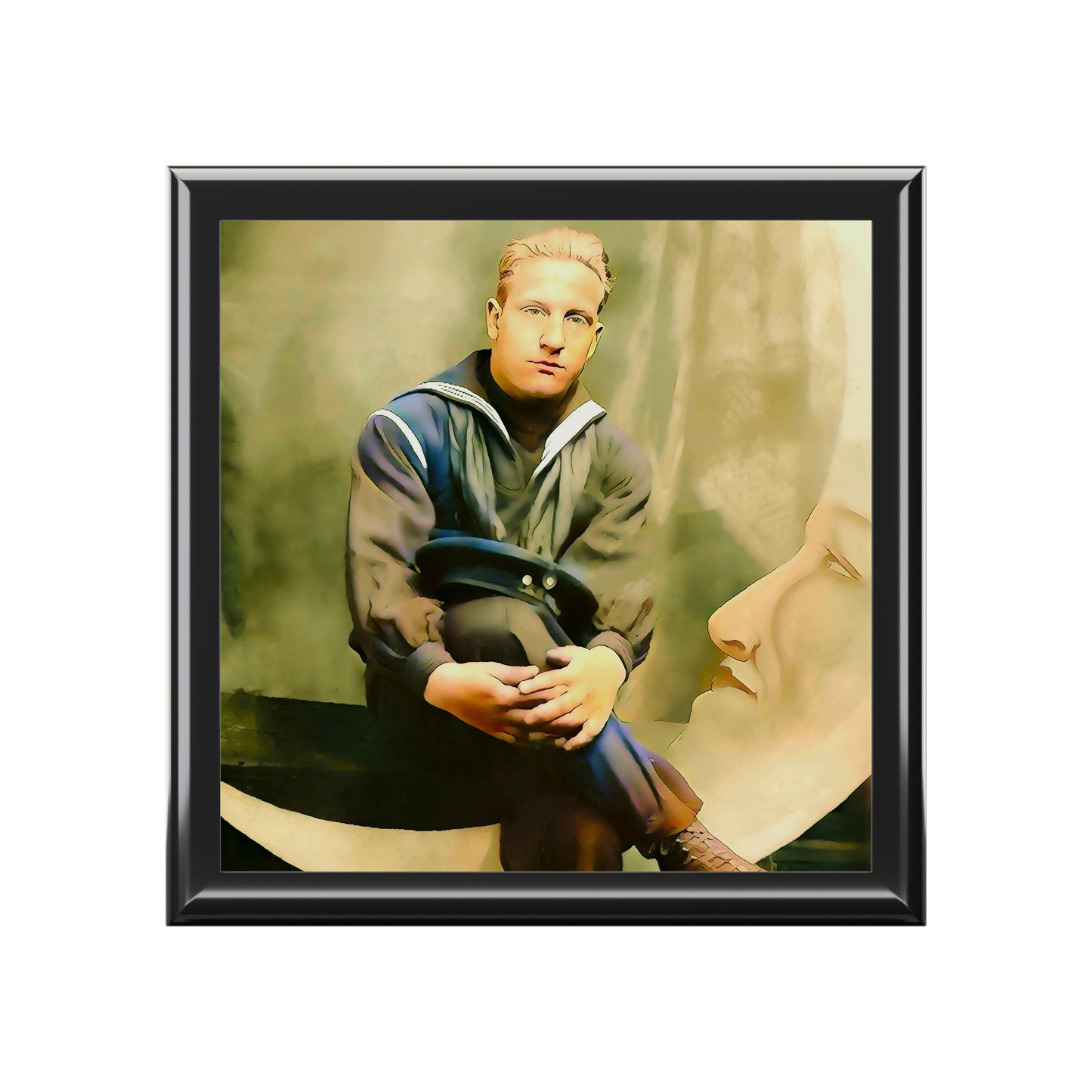 celibataire 016 | Keepsake Box Vintage USN Navy Moon Male United States Navy Blond Handsome Gay
