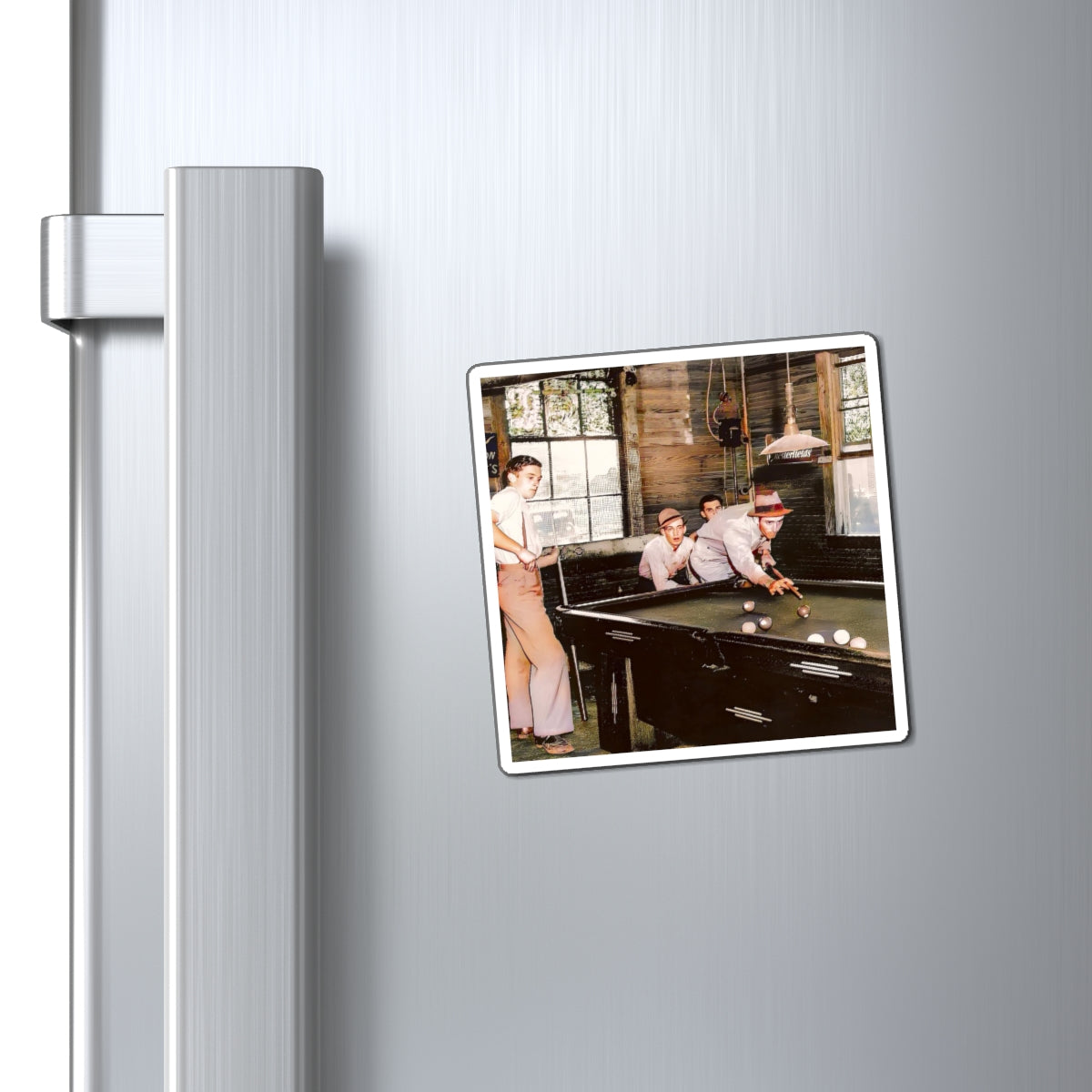 hommes 024 | Magnets Vintage Gay Bar Nightclub Pool Table Queer LGBTQ Men Old Photo