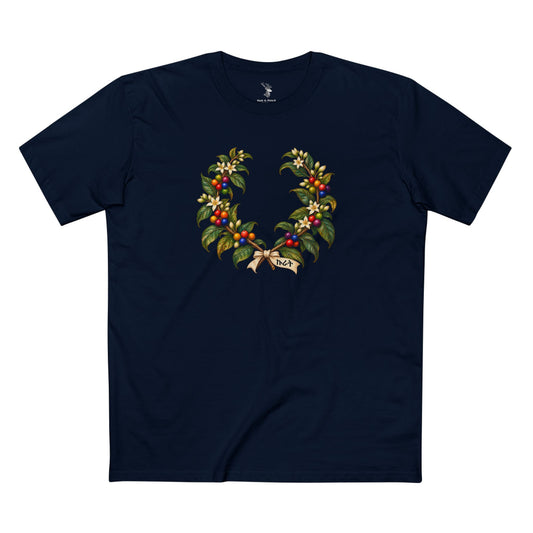 Ethiopian pride tee, Amharic pride shirt, kurat pride tee, coffee wreath shirt, coffee flower tee, LGBTQ pride shirt, Ethiopian heritage, botanical art shirt, rainbow coffee tee, coffee lover gift, pride gift, belonging shirt, floral pride shirt