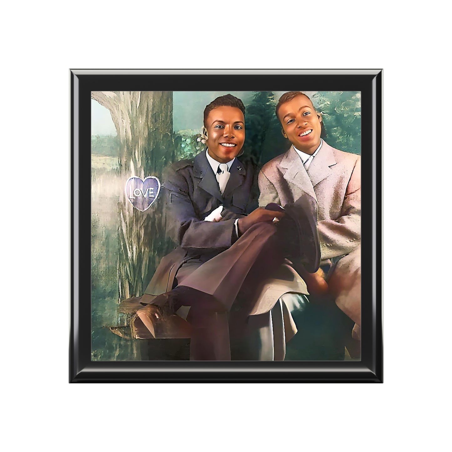 paire 095 | Keepsake Box Vintage Gay Black Couple Portrait Dance Queer Dad Uncle Gift Afro-American