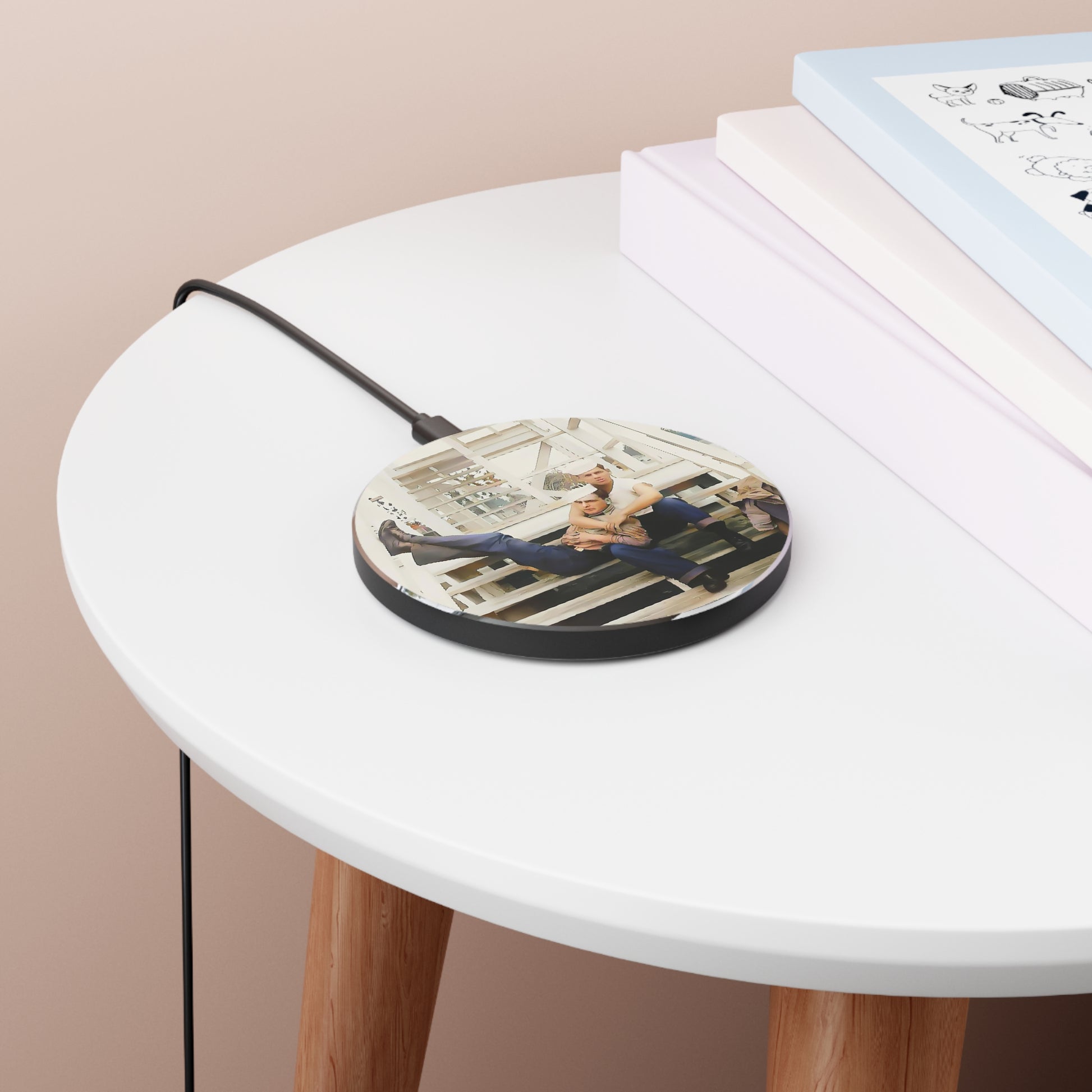 paire 066 | Wireless Charger Vintage Naval Barracks USN Navy Sailors Affectionate Gay Queer Dad Gift