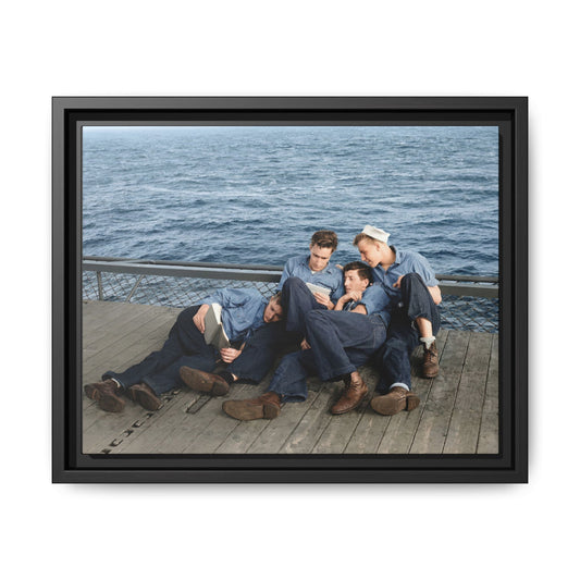 hommes 025 | Framed Vintage Photo - Matte Canvas