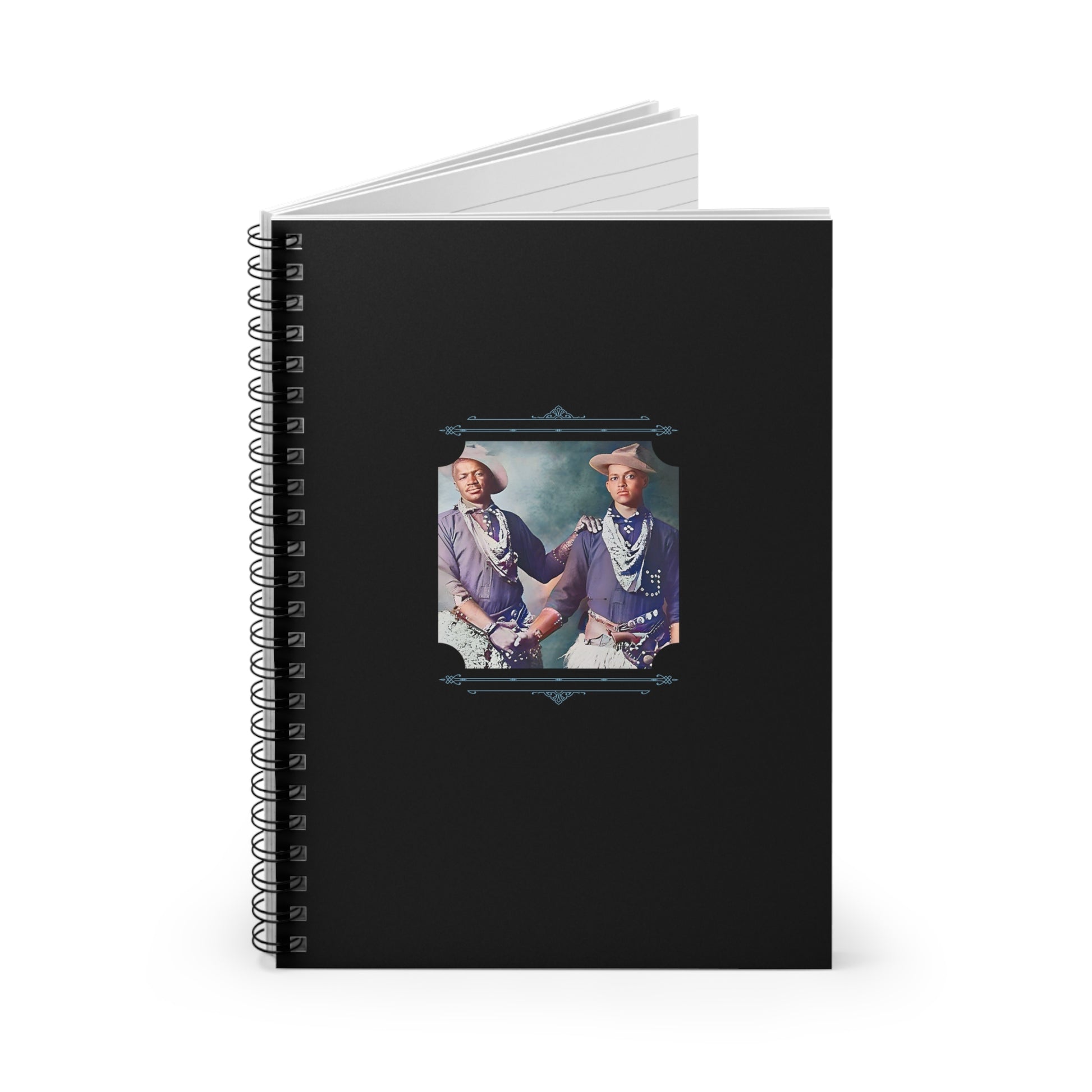 black cowboy pride notebook, african american vintage photo, lgbtq cowboy journal