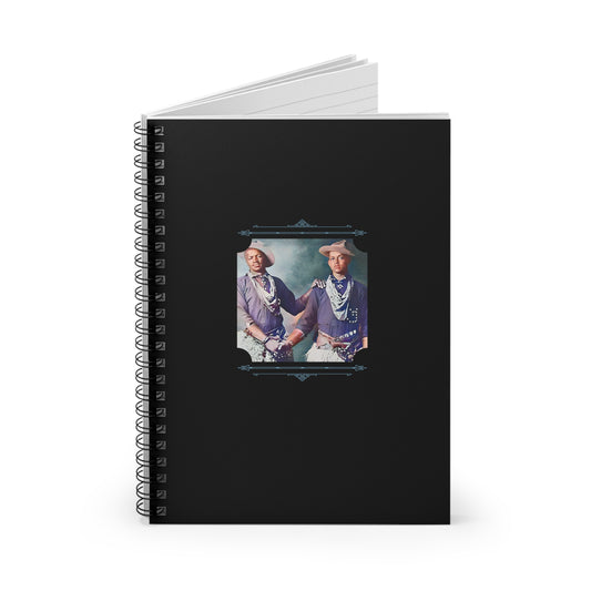 black cowboy pride notebook, african american vintage photo, lgbtq cowboy journal