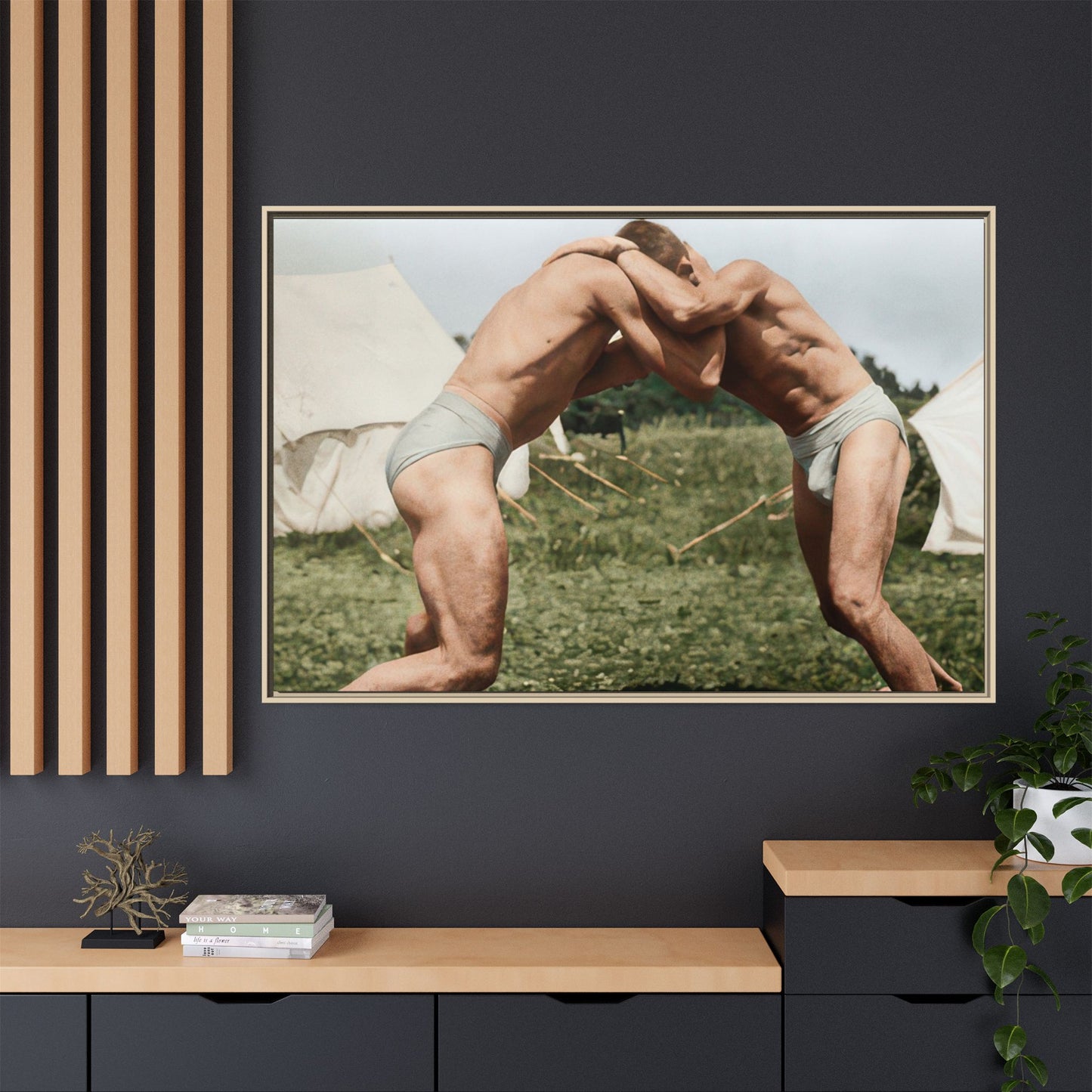 athlétisme 019 | Framed Vintage Photo - Matte Canvas
