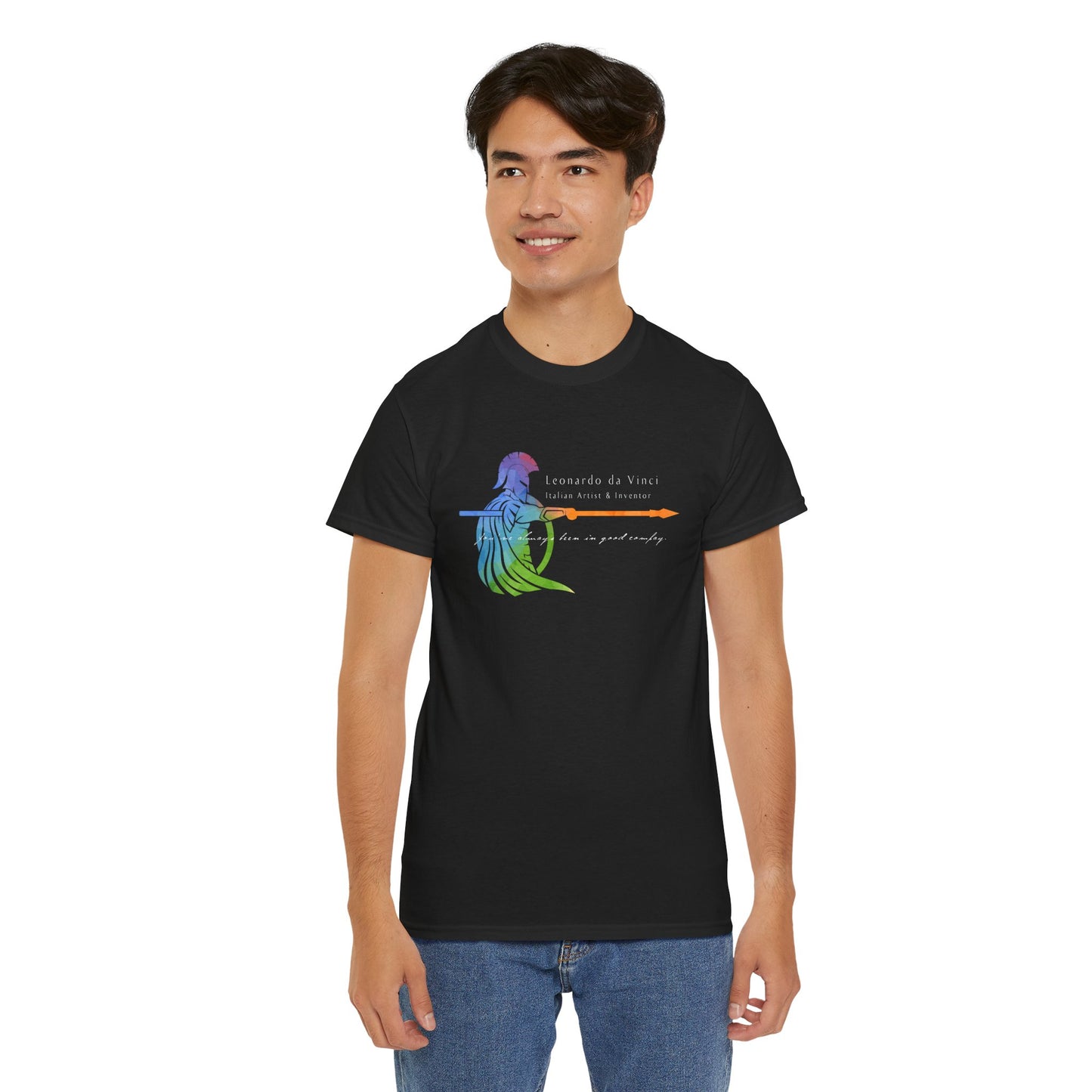 Leonardo da Vinci | Italian Artist & Inventor | Pride T-Shirt Mona Lisa Vitruvian Man Gay Queer LGBT