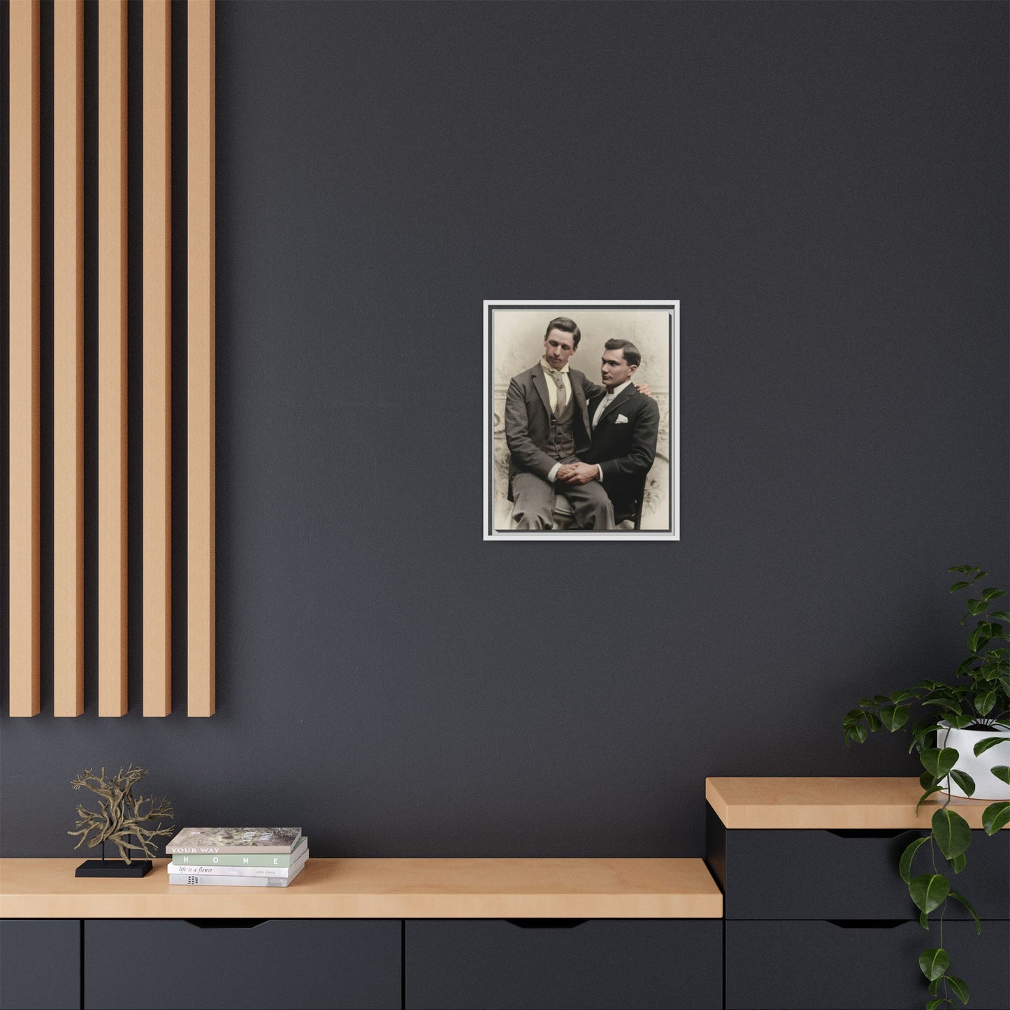 paire 063 | Framed Vintage Photo - Matte Canvas