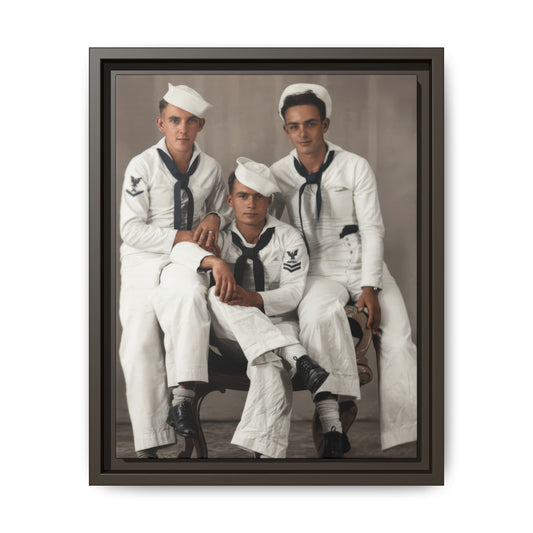 hommes 008 | Framed Vintage Photo - Matte Canvas