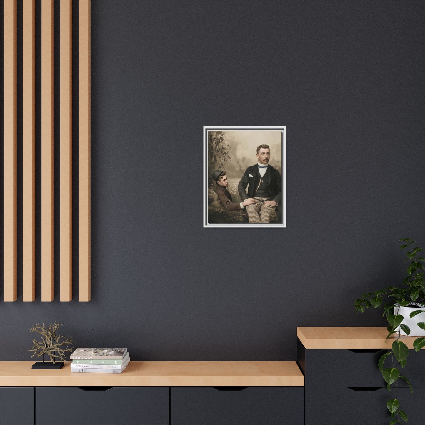 paire 100 | Framed Vintage Photo - Matte Canvas