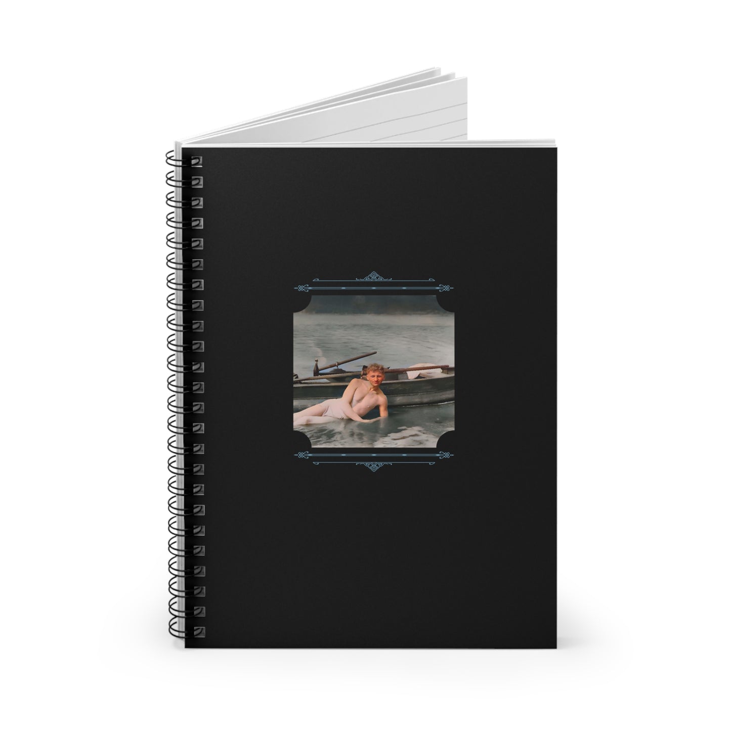 Vintage Photo - nager 013 | Spiral Notebook - Ruled Line