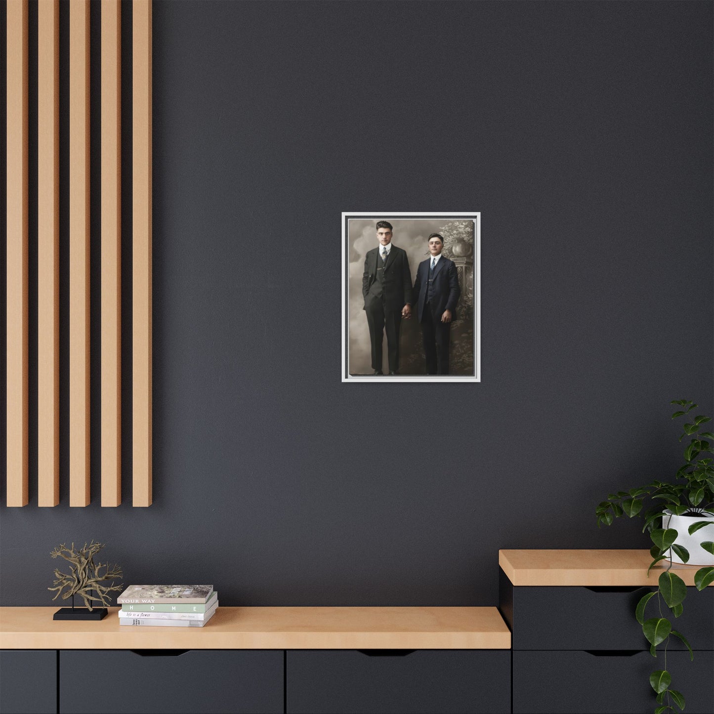 paire 085 | Framed Vintage Photo - Matte Canvas