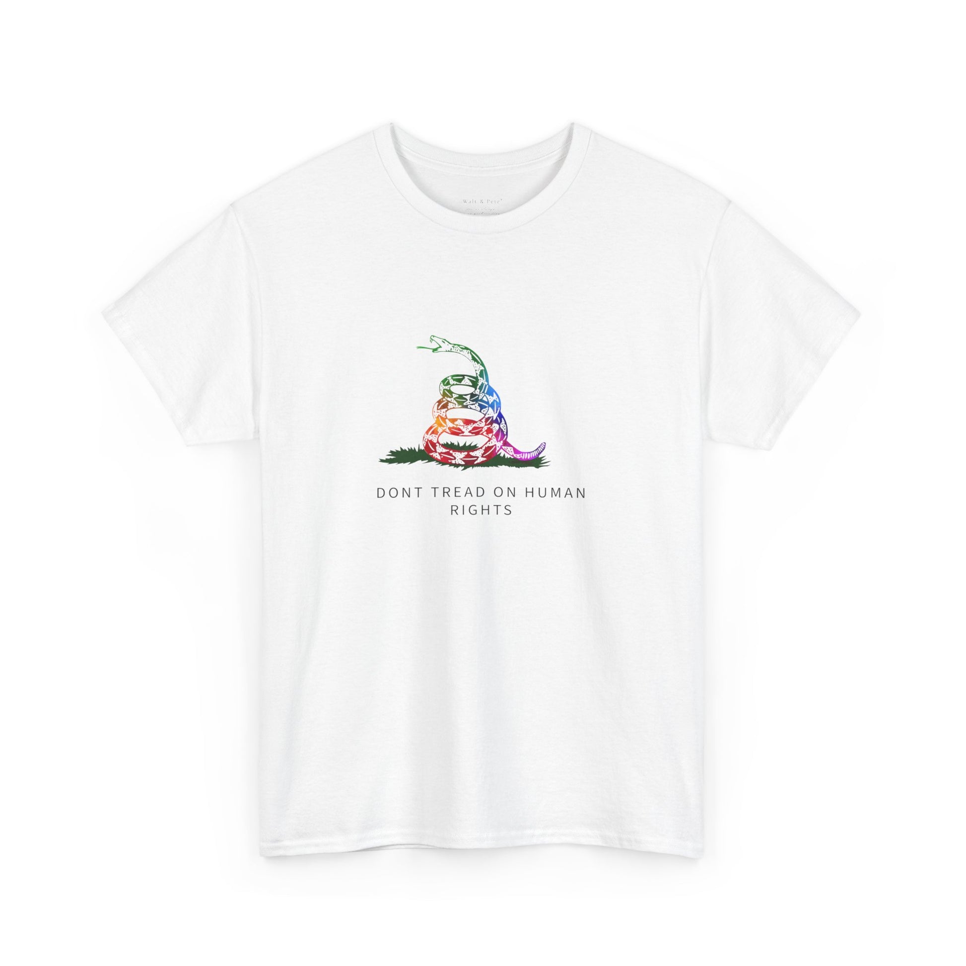 DONT TREAD Me | ON HUMAN RIGHTS | Graphic T-shirt LGBTQ Queer Gay Protest Rally Pride Gadsden flag